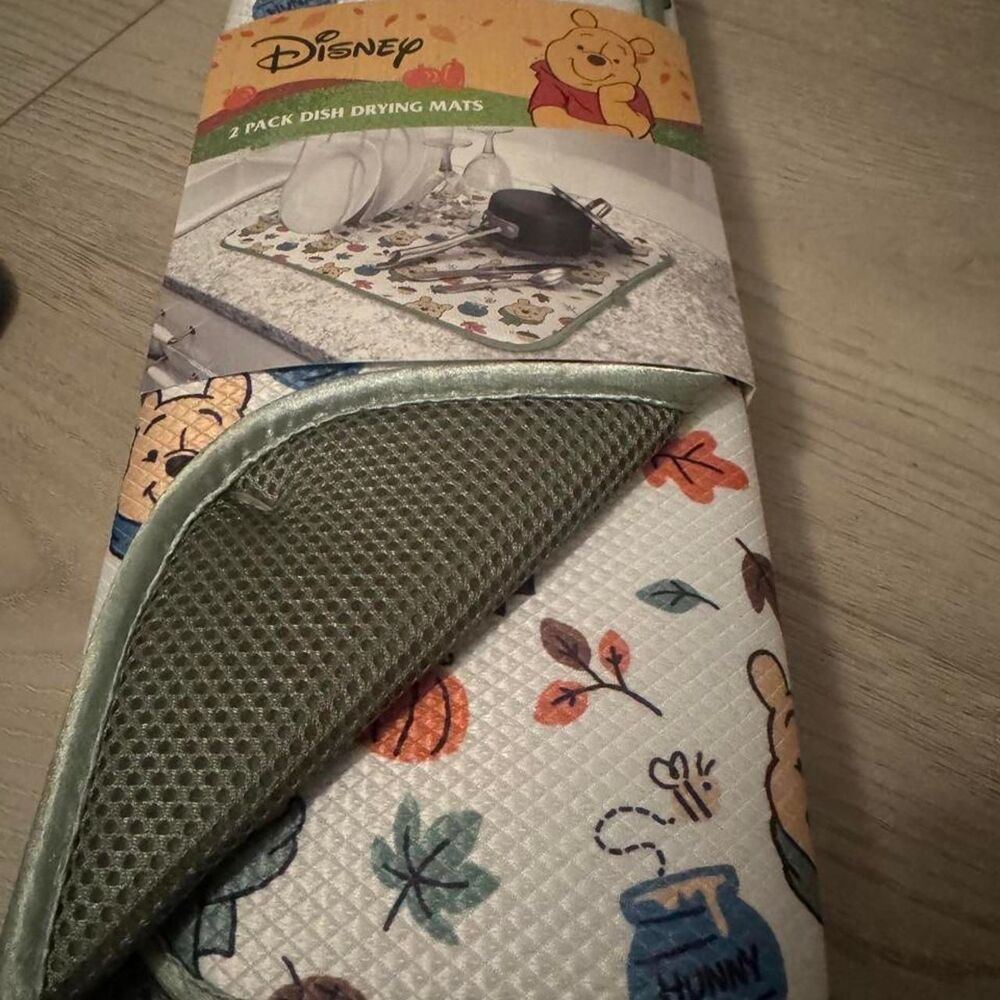 Disney Winnie the Pooh 2 Pack Dish Drying Mats